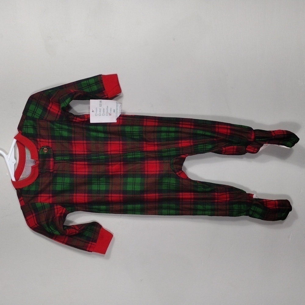 NWT Candlesticks baby Christmas Plaid Family pajamas size 6 month